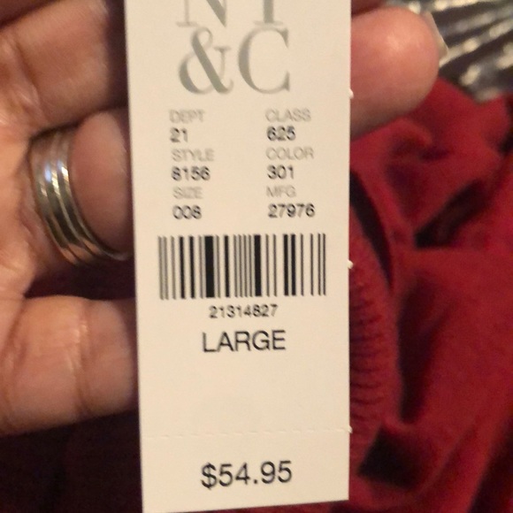 NY and Company Button Accent Turtle Neck - Picture 2 of 3